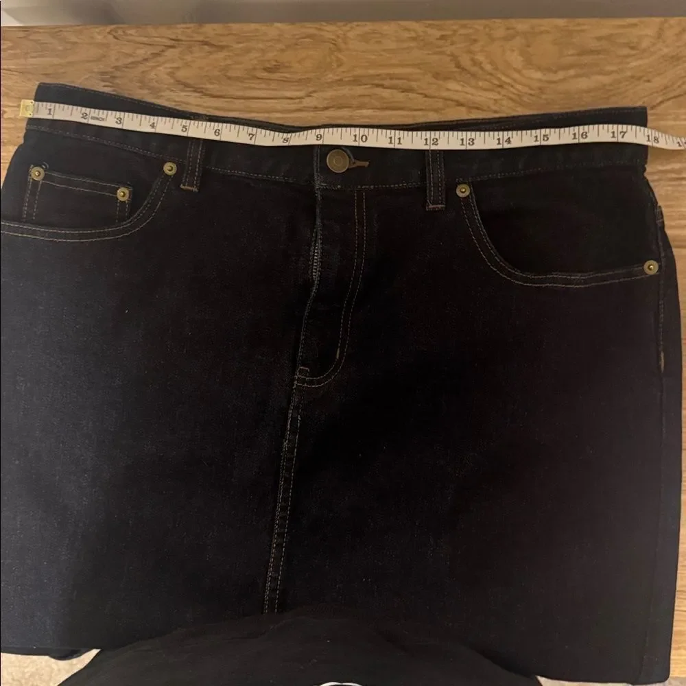 LRL Lauren Jeans CO. Ralph Lauren Dark Wash Blue Denim Skirt Women’s Size 14 EUC